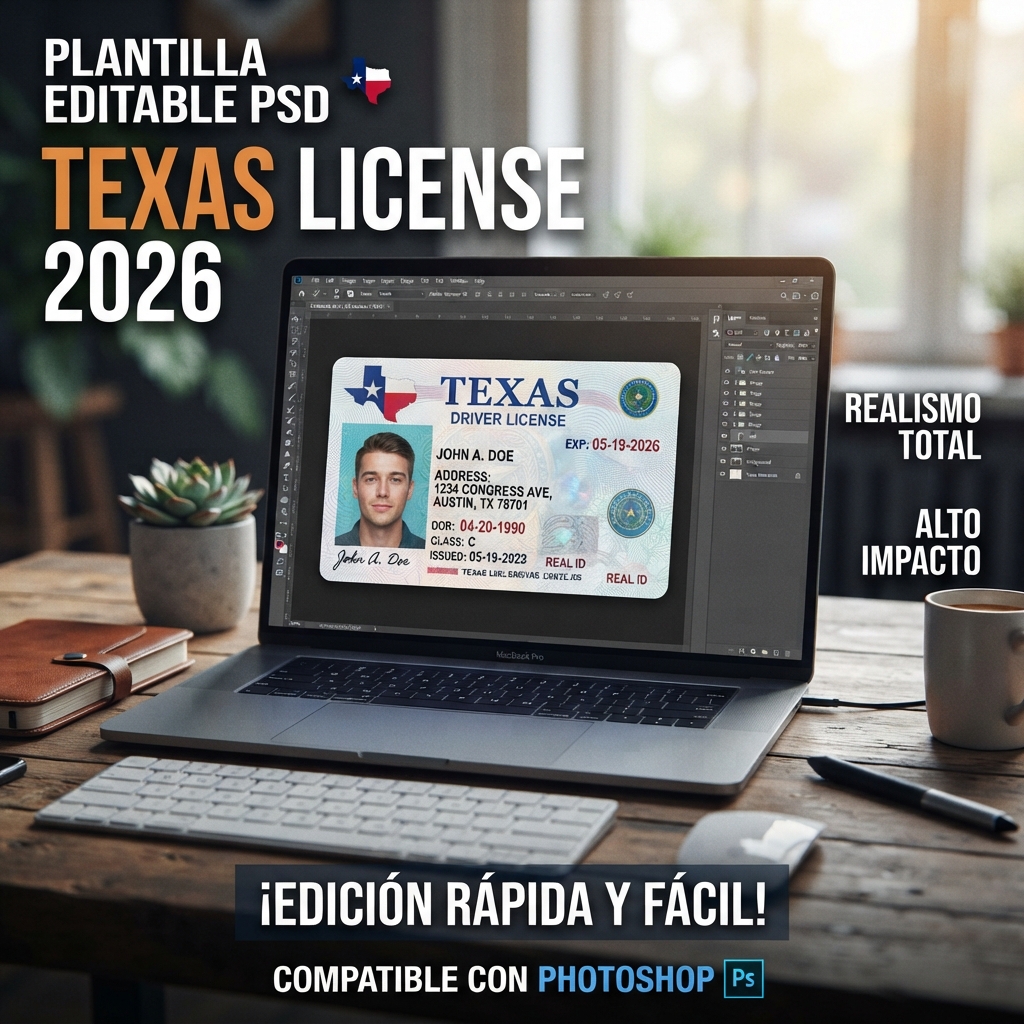Plantilla editable de licencia de California: personaliza con PSD